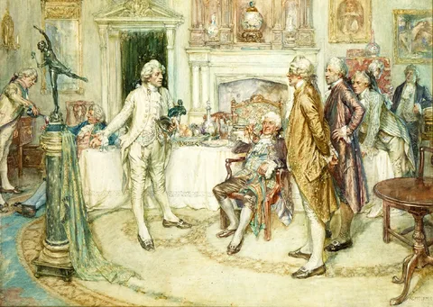 Arthur David McCormick, SHOWING HIS TREASURES, watercolour