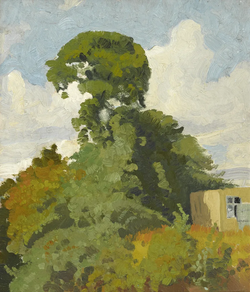 STUDY OF TREES by Patrick Leonard, oil on canvas, sold Nov 2016
