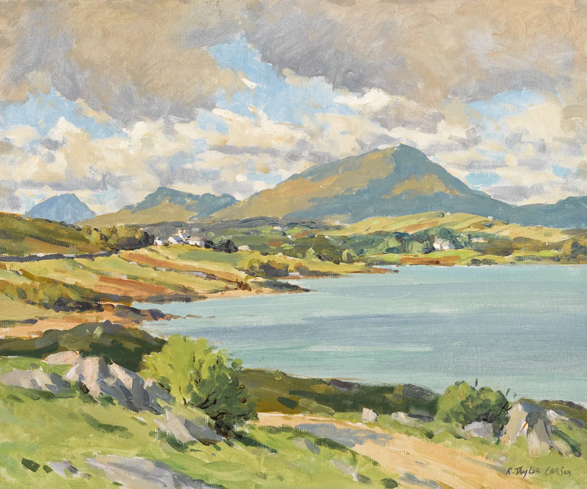 MUCKISH VIEW, COUNTY DONEGAL by Robert Taylor Carson, oil on canvas, sold May 2016