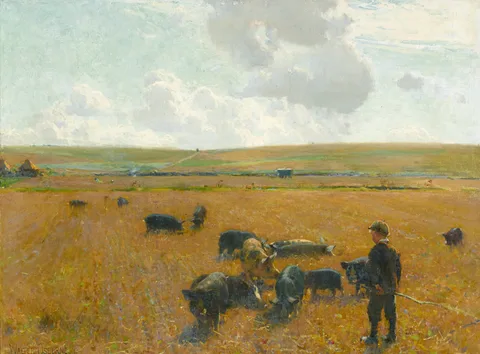 JOE THE SWINEHERD by Walter Osborne, 1890, oil on canvas, offered May 2016