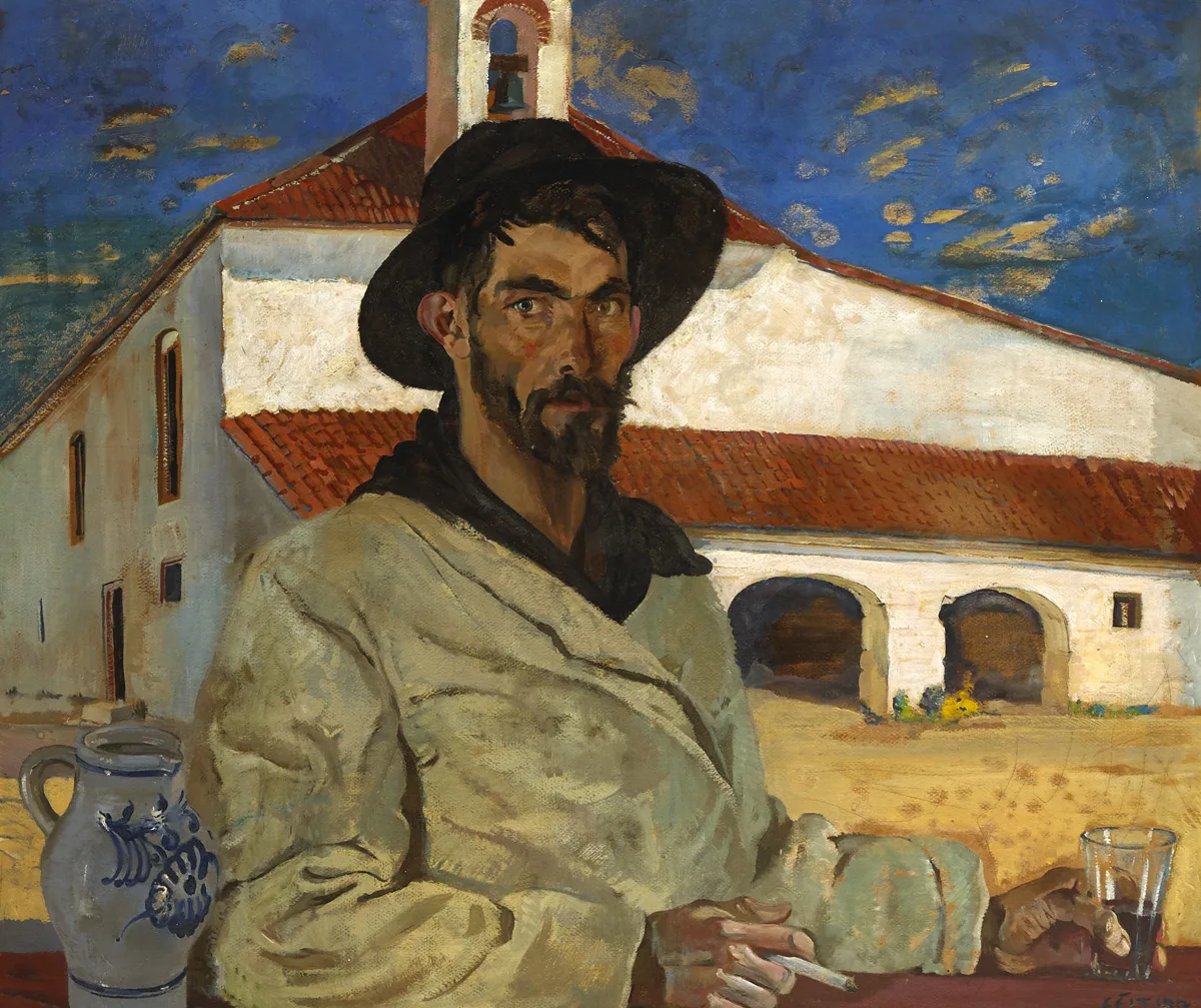 SALUD by Seán Keating, 1924, oil on board; with a second, incomplete self portrait on reverse, sold May 2016