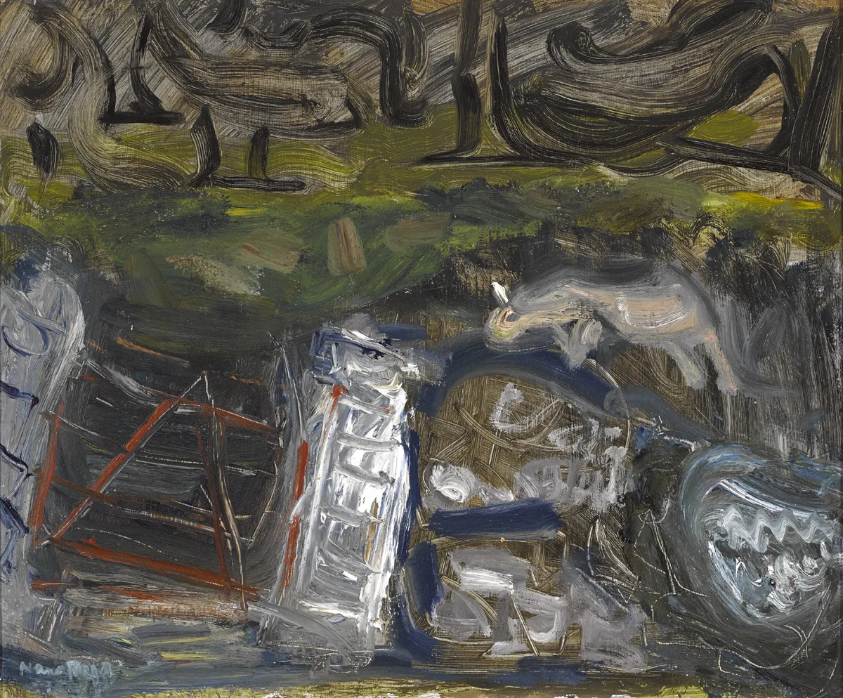 SHELTERED GRAZING by Nano Reid, oil on board, sold May 2016