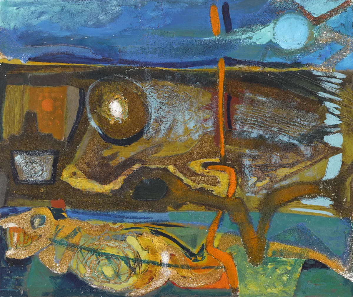 SEA BEAST by Gerard Dillon, oil and sand on board, sold May 2016