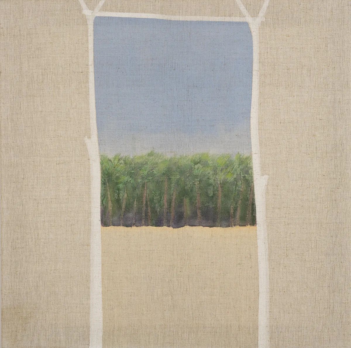 COCONUT GROVE, ZIPOLETE [SIC] 1987 by Patrick Scott, tempera on canvas, sold May 2016