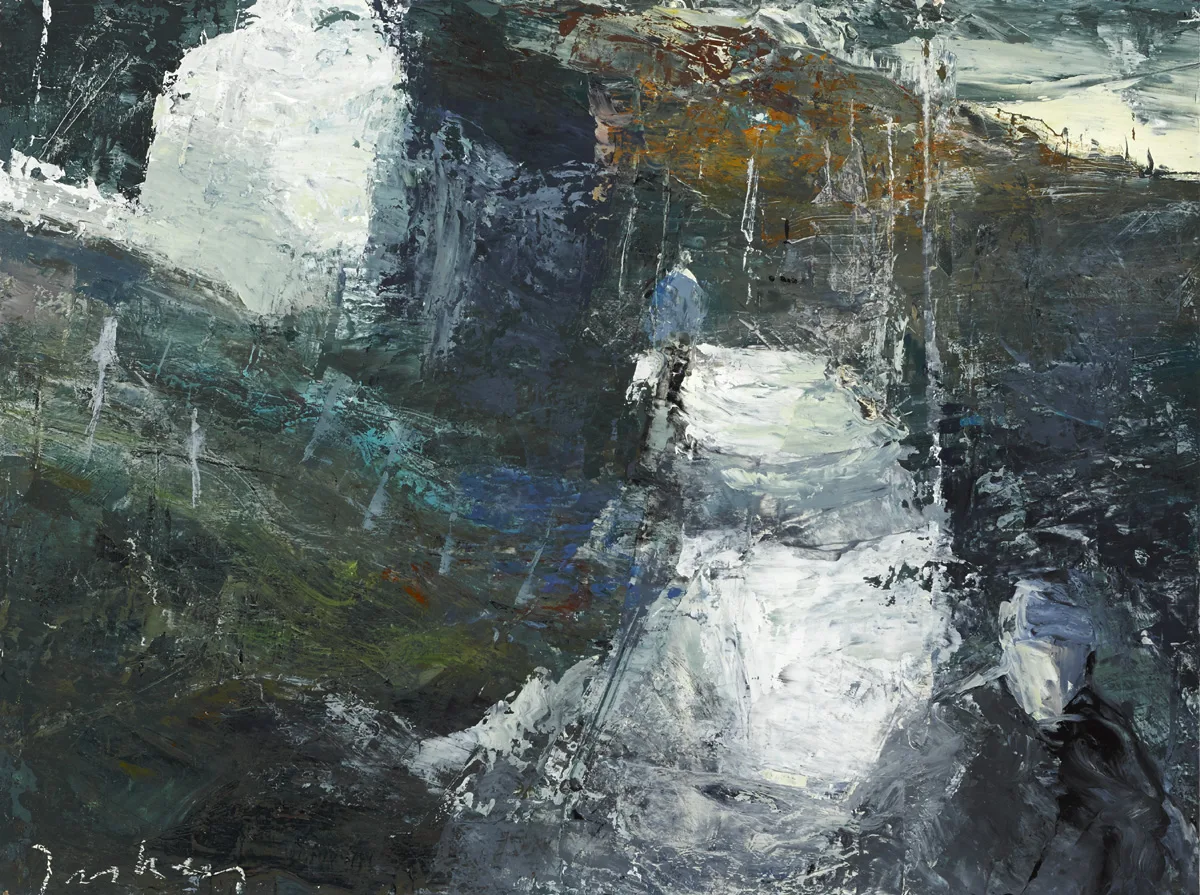 HOME STRETCH by Donald Teskey, oil on paper, sold May 2016