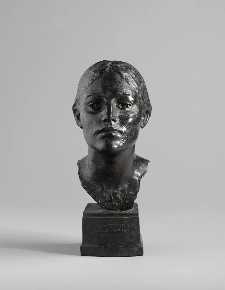 PORTRAIT STUDY by Jerome Connor, 1940, bronze; (unique), sold May 2016