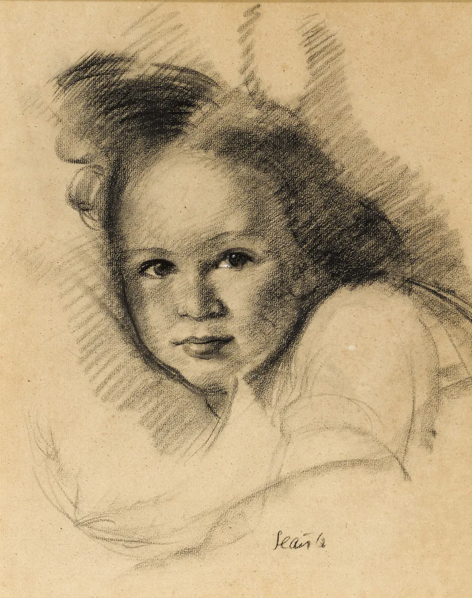 CHILD by Seán O'Sullivan, charcoal, sold May 2016