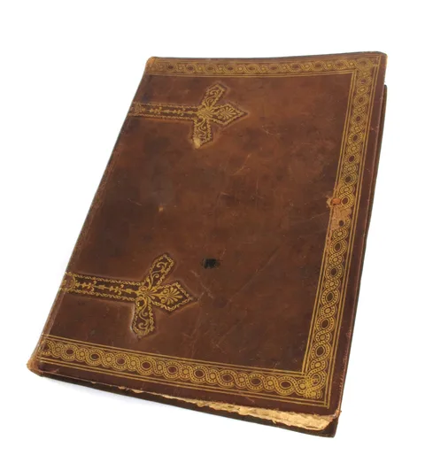 Harry Clarke, LEATHER BOUND SKETCHBOOK OF ILLUSTRATIONS, POEMS AND DRAWINGS, 1910-1914 [13 WORKS], watercolour; (5); ink; (5); charcoal; (2); pencil; (1)