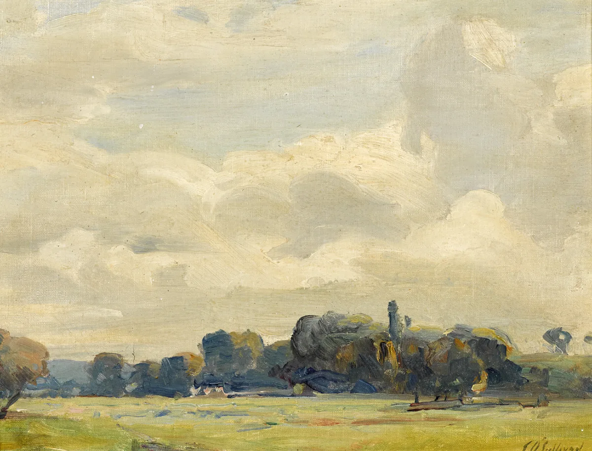 LANDSCAPE by Seán O'Sullivan, oil on canvas laid on board, sold May 2016