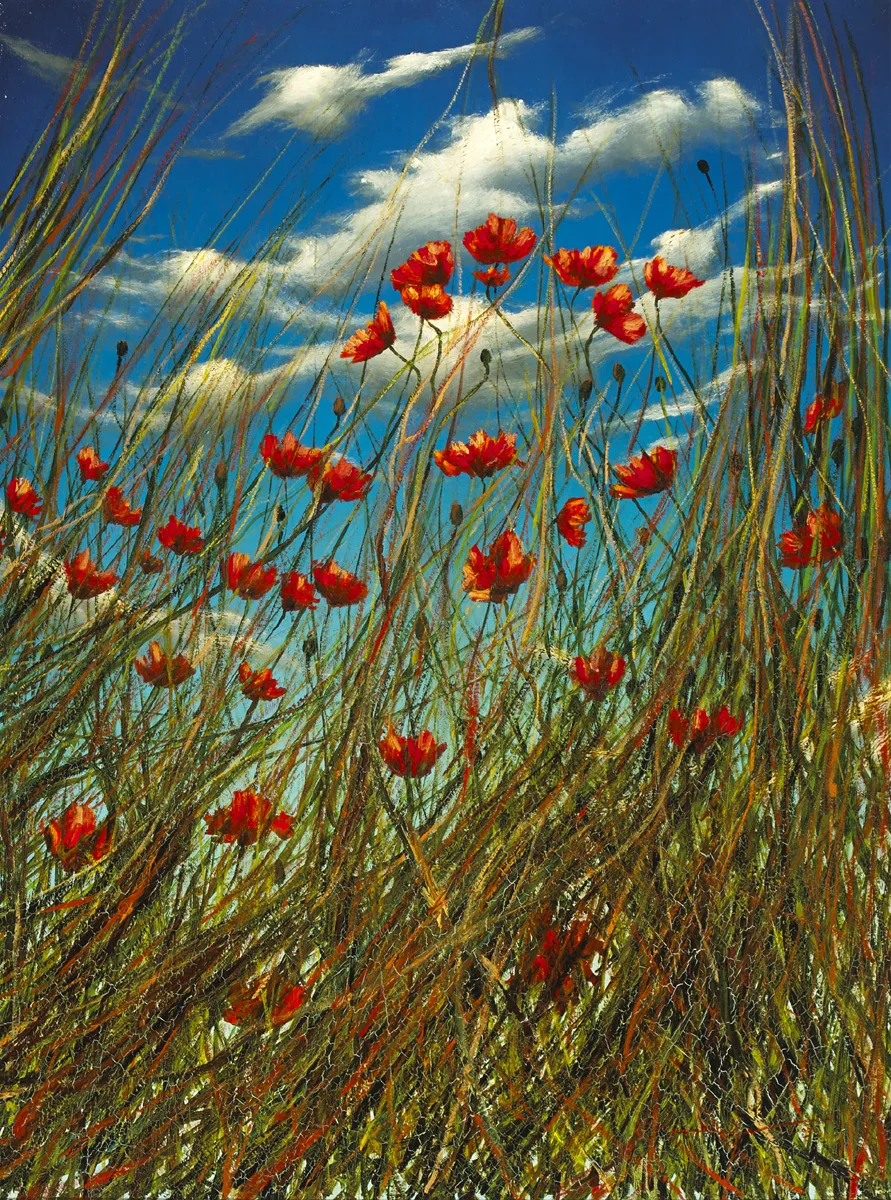 POPPIES by Mark (Rasher) Kavanagh, 2003, oil on canvas, sold May 2016