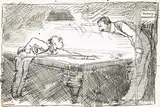 William Orpen, ARTIST PLAYING BILLIARDS AT PAULTONS, ROMSEY, HAMPSHIRE
