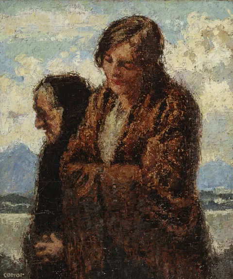 William Conor, YOUTH AND AGE, c. 1920-21, oil on board