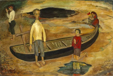 Gerard Dillon, LITTLE BOY PLAYING AT GOD, 1945-46, oil on canvas