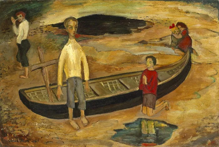 LITTLE BOY PLAYING AT GOD by Gerard Dillon, 1945-46, oil on canvas, sold Nov 2014