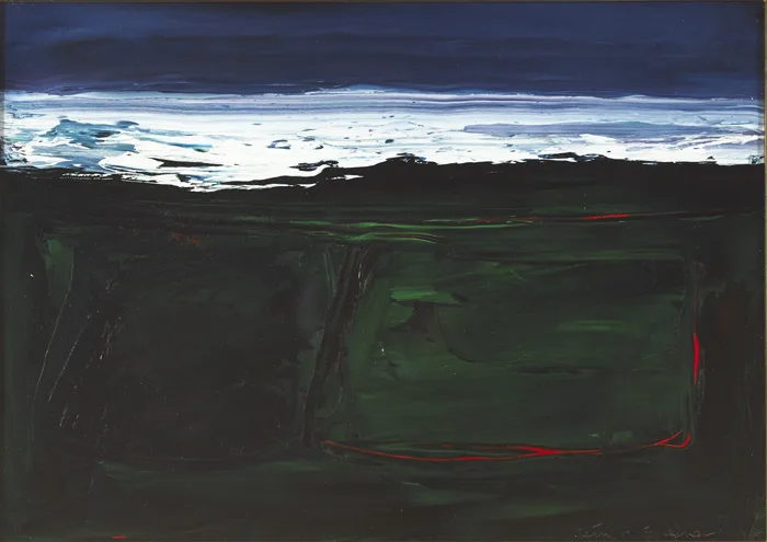 SHORELINE FIELDS by Seán McSweeney, 1997, oil on board, sold Nov 2014