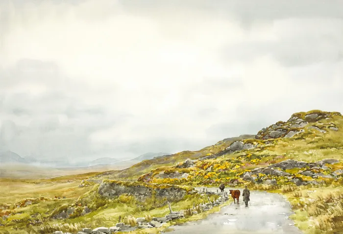 NEAR GEARHA BRIDGE, SNEEM, COUNTY KERRY by Frank Egginton, 1976, watercolour, offered Nov 2014
