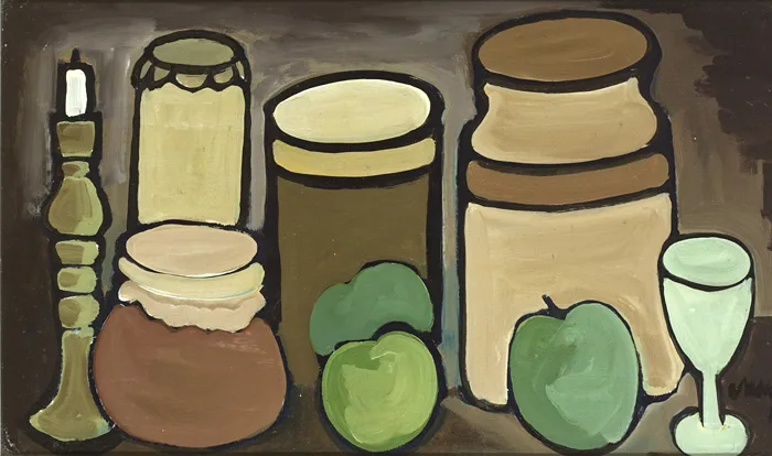 STILL LIFE by Markey Robinson, oil on board, offered Nov 2014