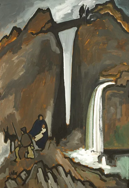 FLIGHT INTO EGYPT by Markey Robinson, oil on board, sold Nov 2014