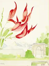 Wendy F. Walsh, RED LOBSTER PLANT, GARNISH, COUNTY KERRY and ROSA HIBERNICA AGAINST SNOW SCENE (A PAIR)