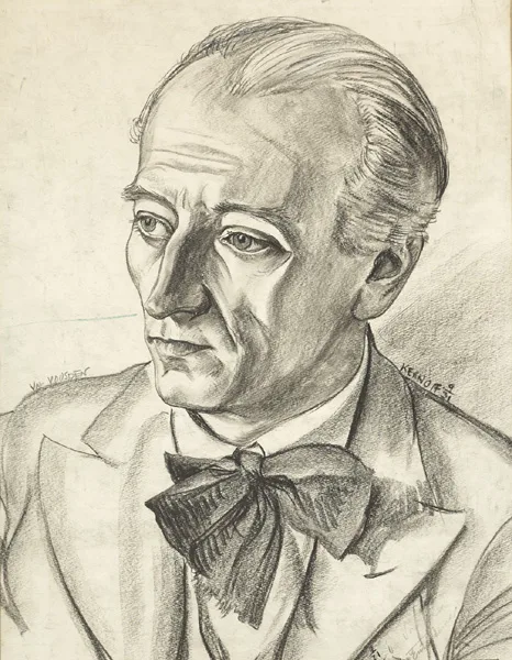 VAL VOUSDEN, ENTERTAINER by Harry Kernoff, 1931, charcoal, sold Nov 2014