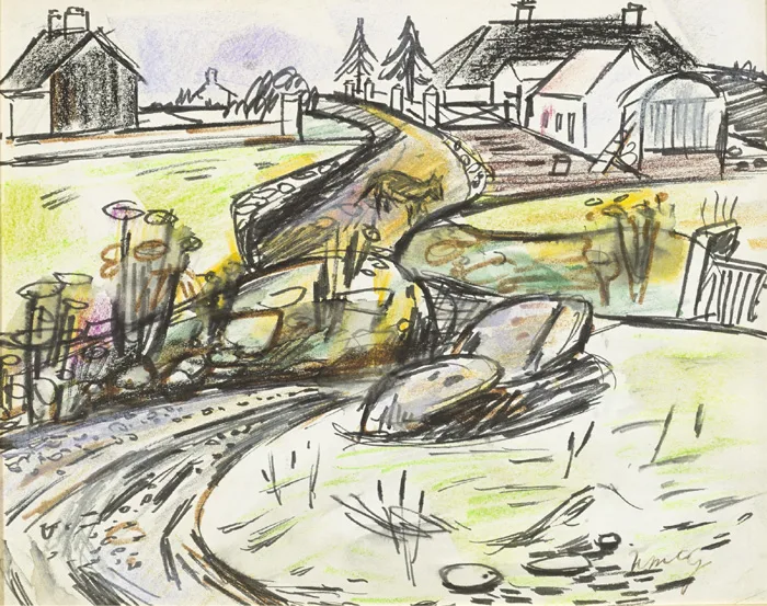 DONEGAL by Norah McGuinness, pastel and watercolour, sold Nov 2014
