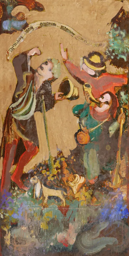 ICON - JESUS AND DISCIPLES by Markey Robinson, acrylic on printed paper on panel; (unframed), sold Jul 2017