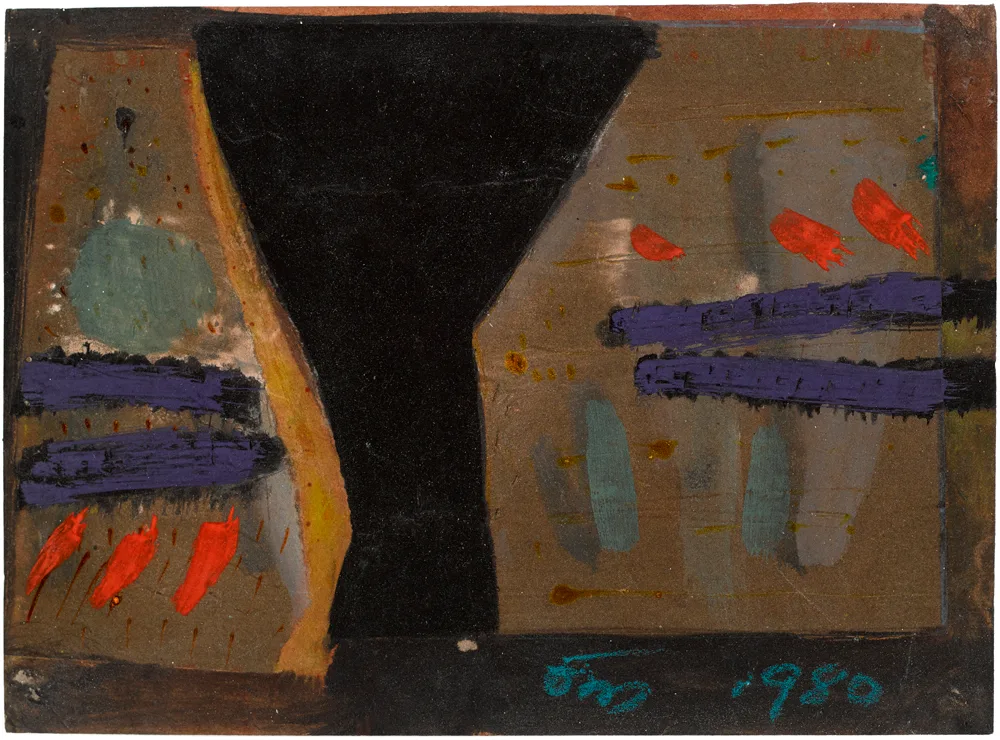 EARTH MARKS, CALLAN by Tony O'Malley, 1980, gouache on paper, sold Jul 2017