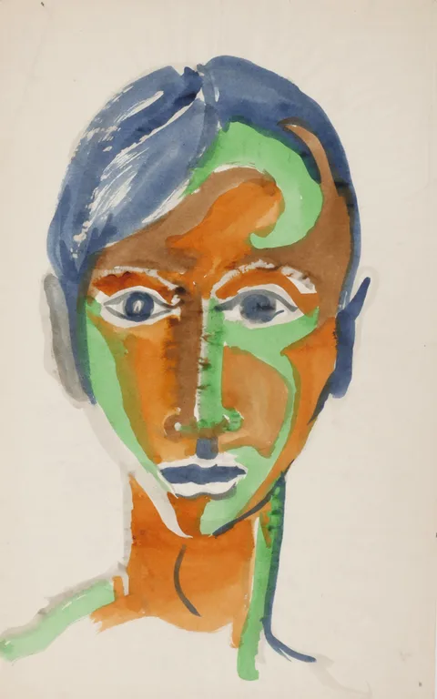 Leslie Mary MacWeeney, HEAD OF A GIRL, watercolour