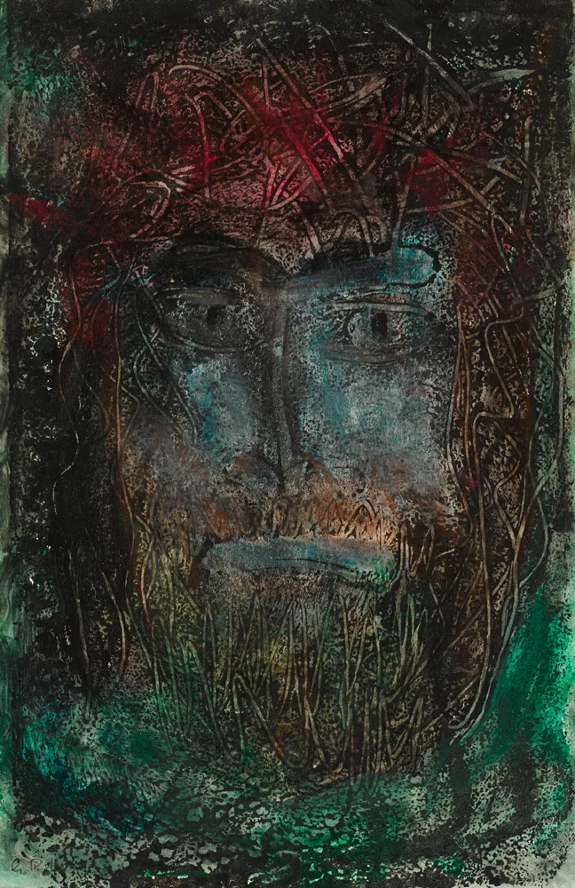 HEAD OF CHRIST by Gerard Dillon, watercolour, offered Jul 2017