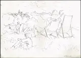 Elizabeth Rivers, INK DRAWING AND OTHER ITEMS (SET OF SIX)