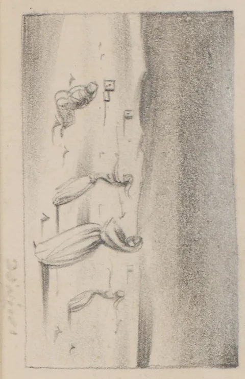 Daniel O'Neill, FEMALE FIGURES IN A LANDSCAPE, pencil