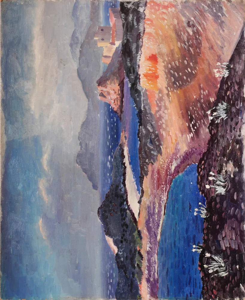 POURQUEROLLES, LES ILES D'OR by Sine MacKinnon, oil on board, sold Jul 2017