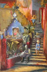 Violet McAdoo, THREE FIGURES ON THE STEPS
