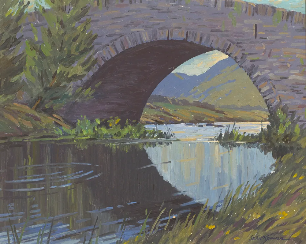 BRIDGE ON THE LOE, KILLARNEY by Seán O'Connor, 1965, oil on board, sold Jul 2017