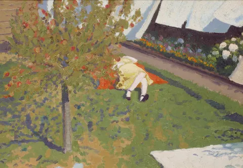 Patrick Leonard, GIRL SUNBATHING, oil on canvas