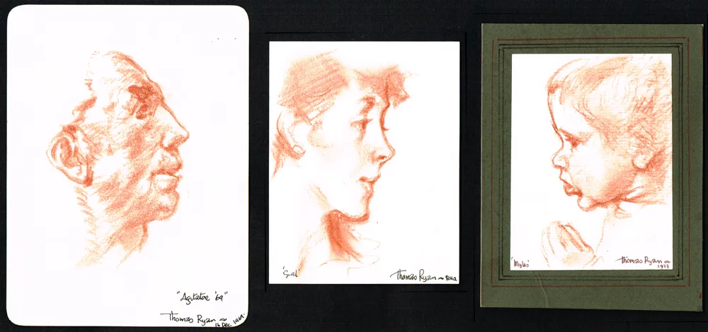 Thomas Ryan, CHRISTMAS CARDS (SET OF TWENTY-FOUR), conté; (9) ink and wash; (4) ink; (2) pencil; (1) pencil and wash; (1) colour print; (7)