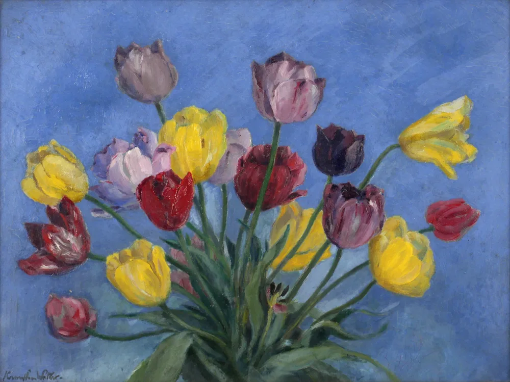 John Crampton Walker, FLOWER STUDY, oil on canvas