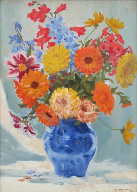 Henry C. O'Donnell, STILL LIFE WITH FLOWERS, oil on board