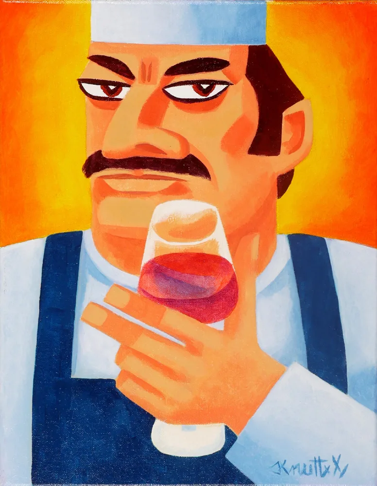 CHEF by Graham Knuttel, oil on canvas, sold Jul 2017