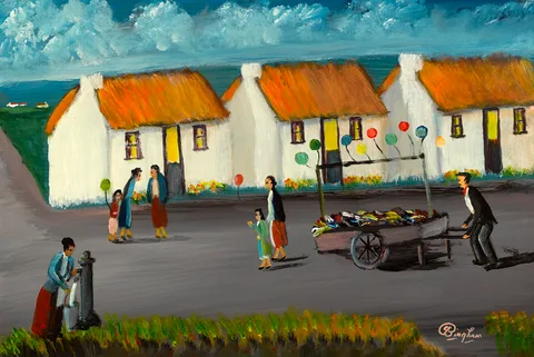 James Bingham, THE RAG-MAN, oil on board
