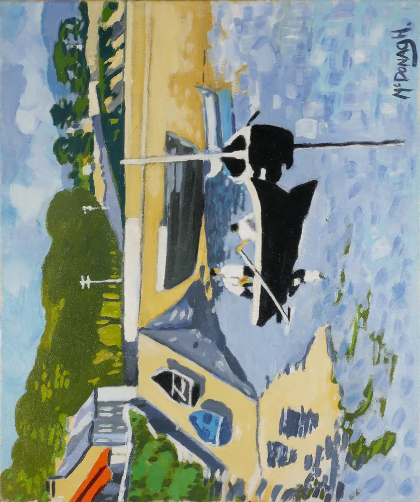 ROW ON, ROUNDSTONE HARBOUR, COUNTY GALWAY by David McDonagh, oil on canvas, sold Jul 2017