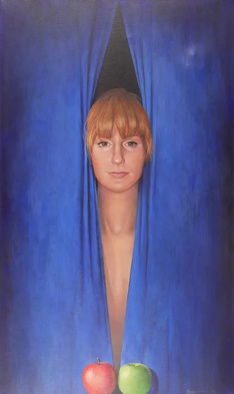 Tony Kew, WOMAN WITH FRUIT, 1995, oil on canvas