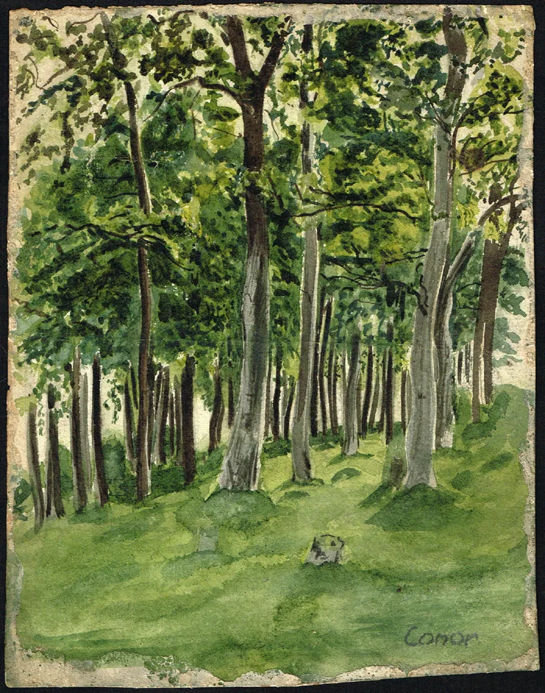 WOODLAND SCENE by William Conor, watercolour; (unframed), sold Apr 2017