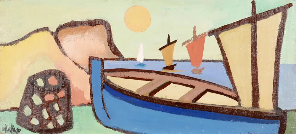 SAILBOATS by Markey Robinson, oil on board; (unframed), sold Apr 2017