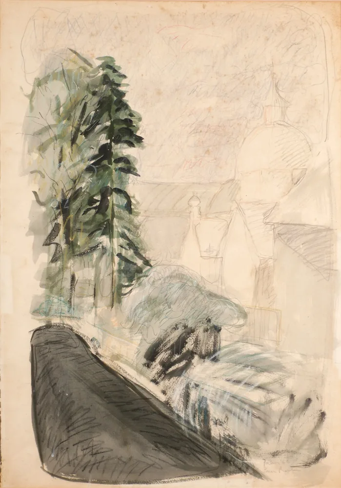 Brian Bourke, POLLING, 1966, mixed media on paper
