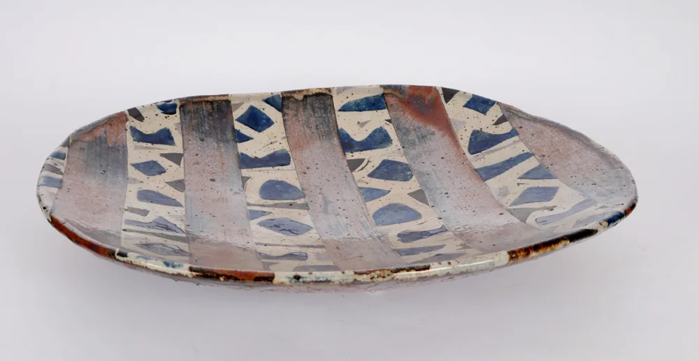 UNTITLED ABSTRACT by Tony O'Malley, hand-painted ceramic, sold Apr 2017