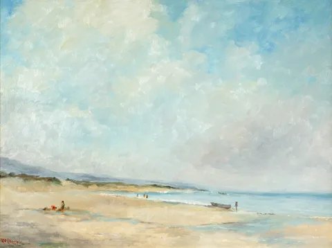 Leo Earley, BRITTAS BAY, COUNTY WICKLOW, oil on board