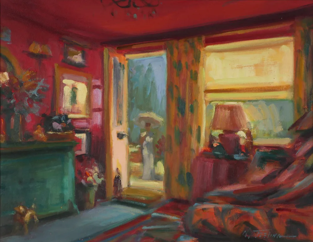 AFTERNOON DELIGHT by Norman Teeling, oil on canvas board, sold Apr 2017