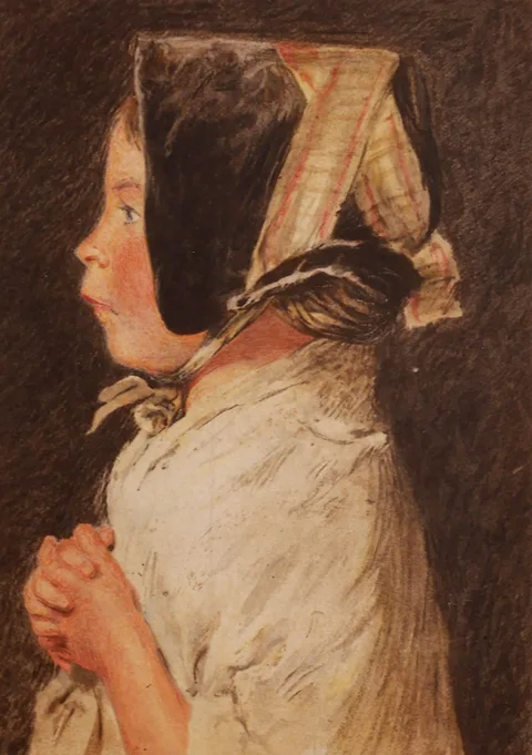 William Henry Hunt, THE PET OF THE VILLAGE, watercolour