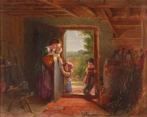William Henry Knight, HAPPY DAYS, oil on panel